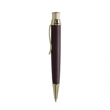 Logotrade promotional merchandise image of: Ballpoint pen Evidence Leather Burgundy