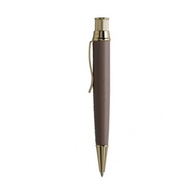 Logo trade corporate gifts image of: Ballpoint pen Evidence Leather Sandy Pink