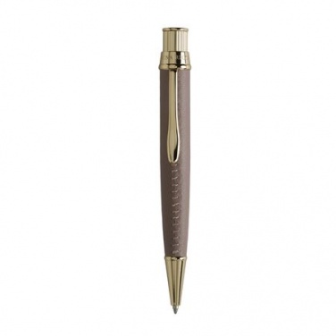 Logotrade promotional giveaway image of: Ballpoint pen Evidence Leather Sandy Pink