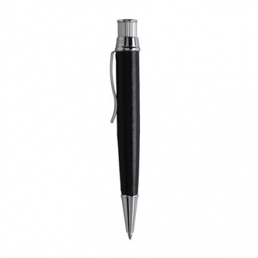 Logotrade advertising product picture of: Ballpoint pen Evidence Leather Black