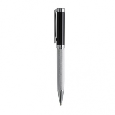 Logo trade advertising products image of: Ballpoint pen Ciselé Chrome, grey