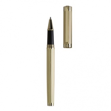 Logo trade promotional gifts picture of: Rollerball pen Ciselé, gold