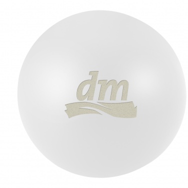 Logo trade promotional giveaways image of: Cool round stress reliever, white