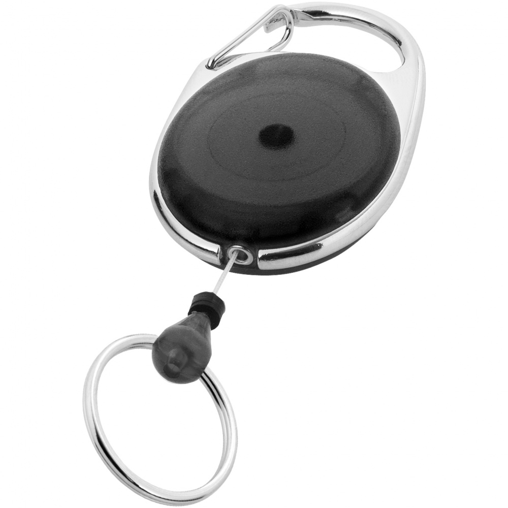 Logo trade promotional products picture of: Gerlos roller clip key chain, black