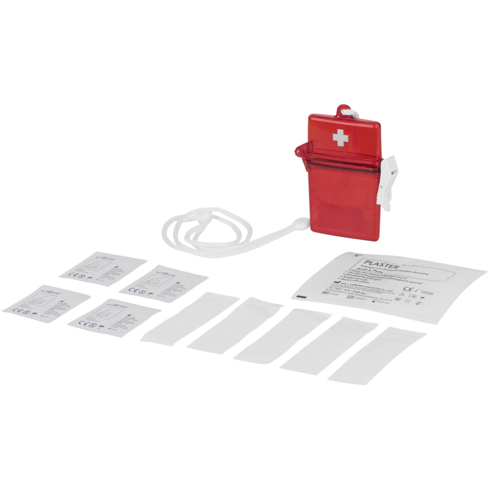 Logo trade promotional gift photo of: Haste 10-piece first aid kit, red
