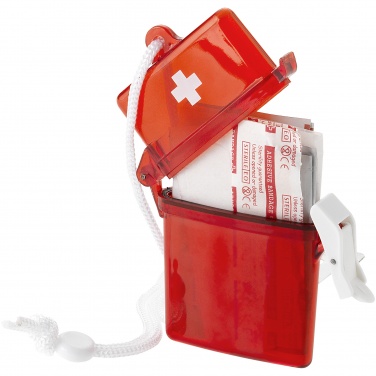 Logo trade promotional merchandise picture of: Haste 10-piece first aid kit, red