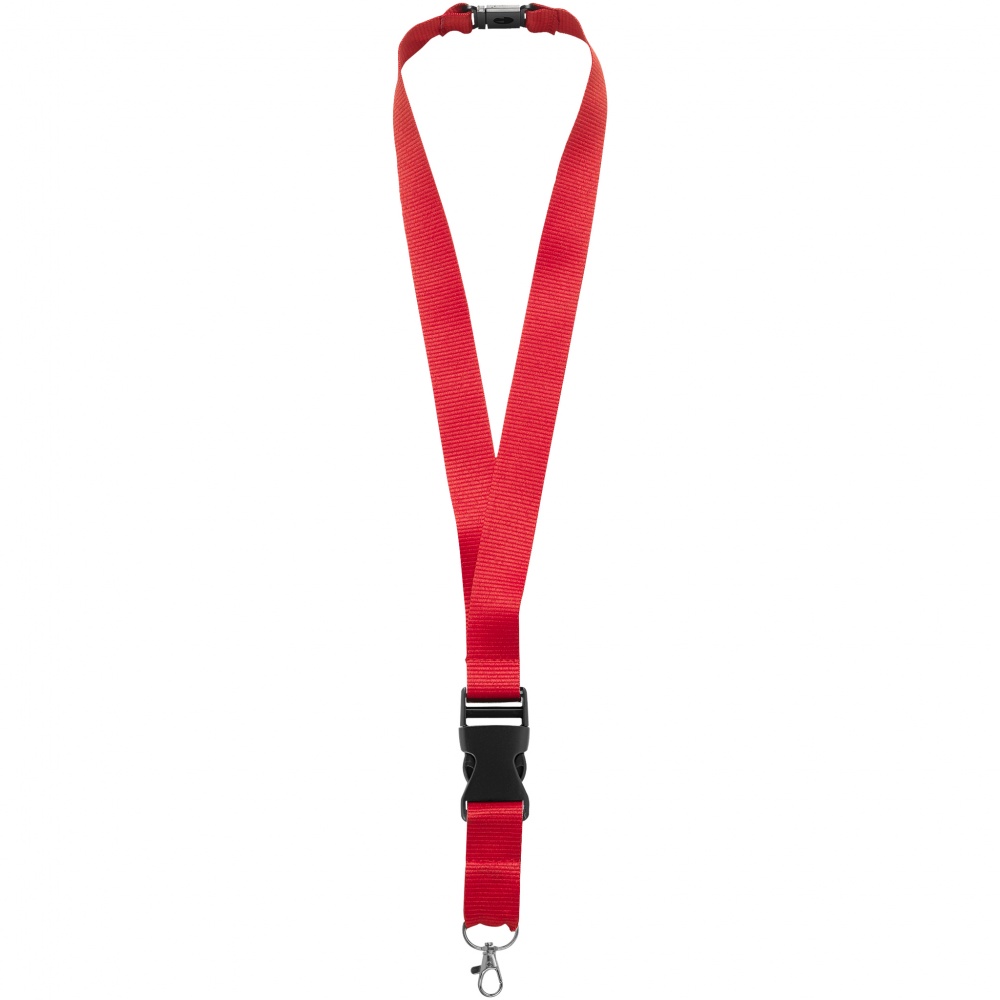 Logotrade advertising product image of: Yogi lanyard with detachable buckle, red