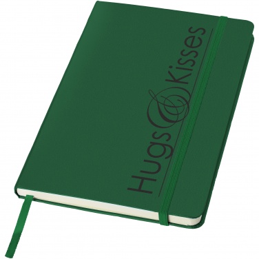 Logo trade promotional giveaways image of: Classic office notebook, green