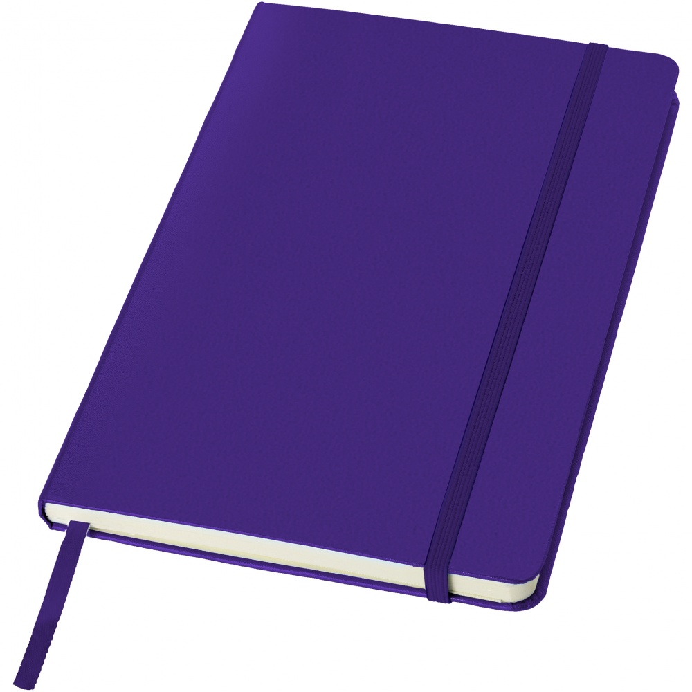 Logo trade promotional giveaways image of: Classic office notebook, purple