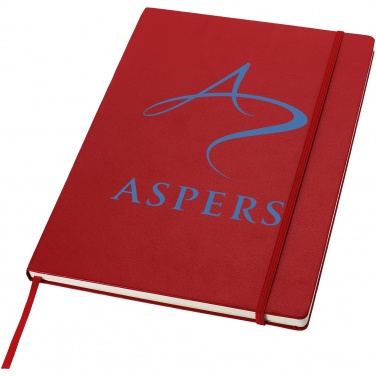 Logo trade promotional merchandise image of: Executive A4 hard cover notebook, red