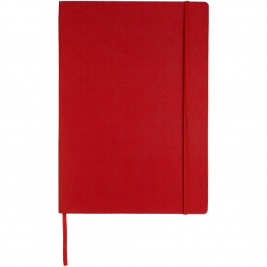 Logo trade business gifts image of: Executive A4 hard cover notebook, red