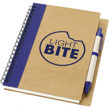 Logo trade business gift photo of: Priestly notebook with pen, blue