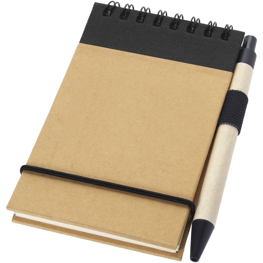 Logo trade promotional gift photo of: Zuse jotter with pen, black