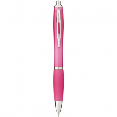 Logo trade promotional giveaways image of: Nash ballpoint pen, pink