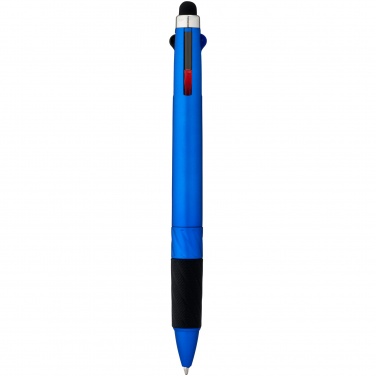 Logo trade advertising products picture of: Burnie multi-ink stylus ballpoint pen, blue