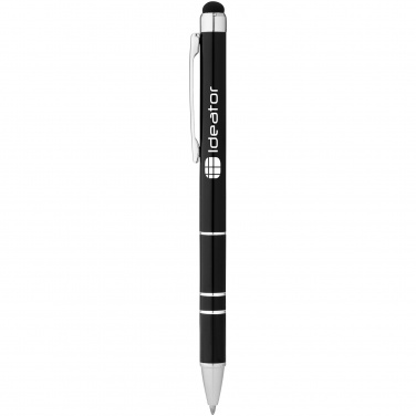 Logo trade advertising products image of: Charleston stylus ballpoint pen, black