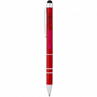 Logo trade promotional products image of: Charleston stylus ballpoint pen, red