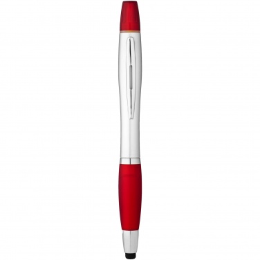 Logotrade advertising product image of: Nash stylus ballpoint pen and highlighter, red