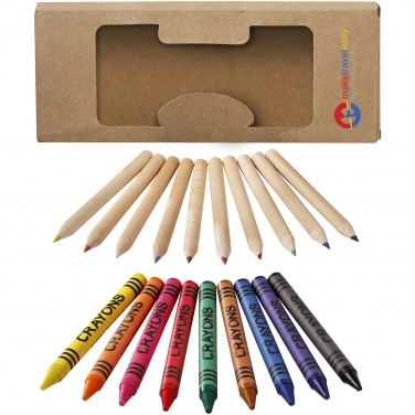 Logo trade promotional items image of: Pencil and Crayon set