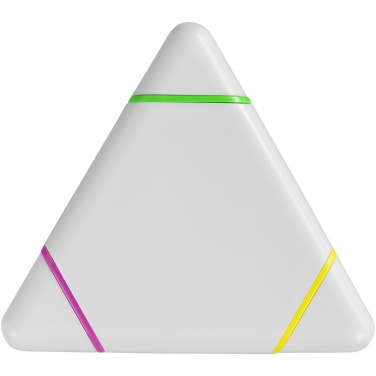 Logo trade promotional merchandise image of: Bermuda triangle highlighter, white