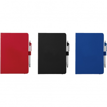 Logotrade promotional giveaways photo of: Crown A5 Notebook and stylus ballpoint Pen, red