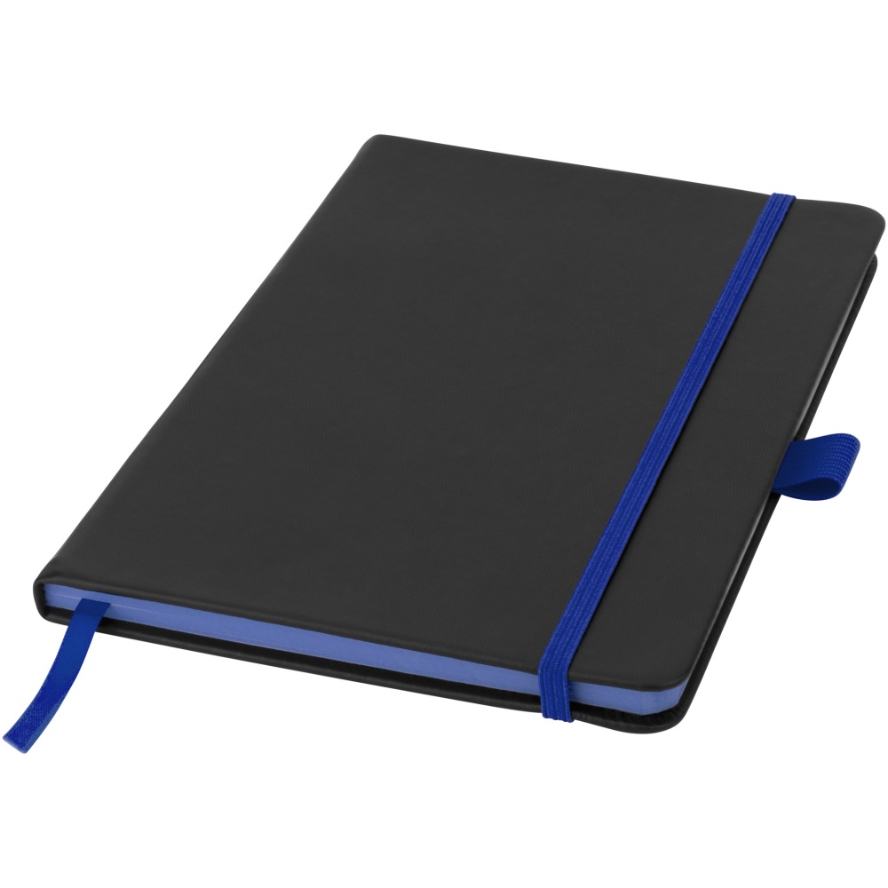 Logo trade promotional merchandise picture of: Colour Edge A5 Notebook, blue