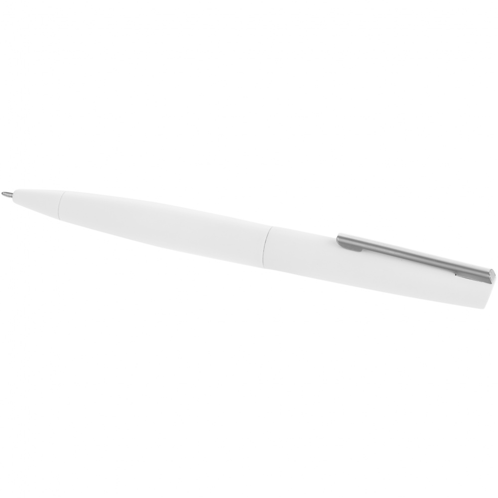 Logo trade promotional gifts picture of: Milos Soft Touch Ballpoint Pen, white