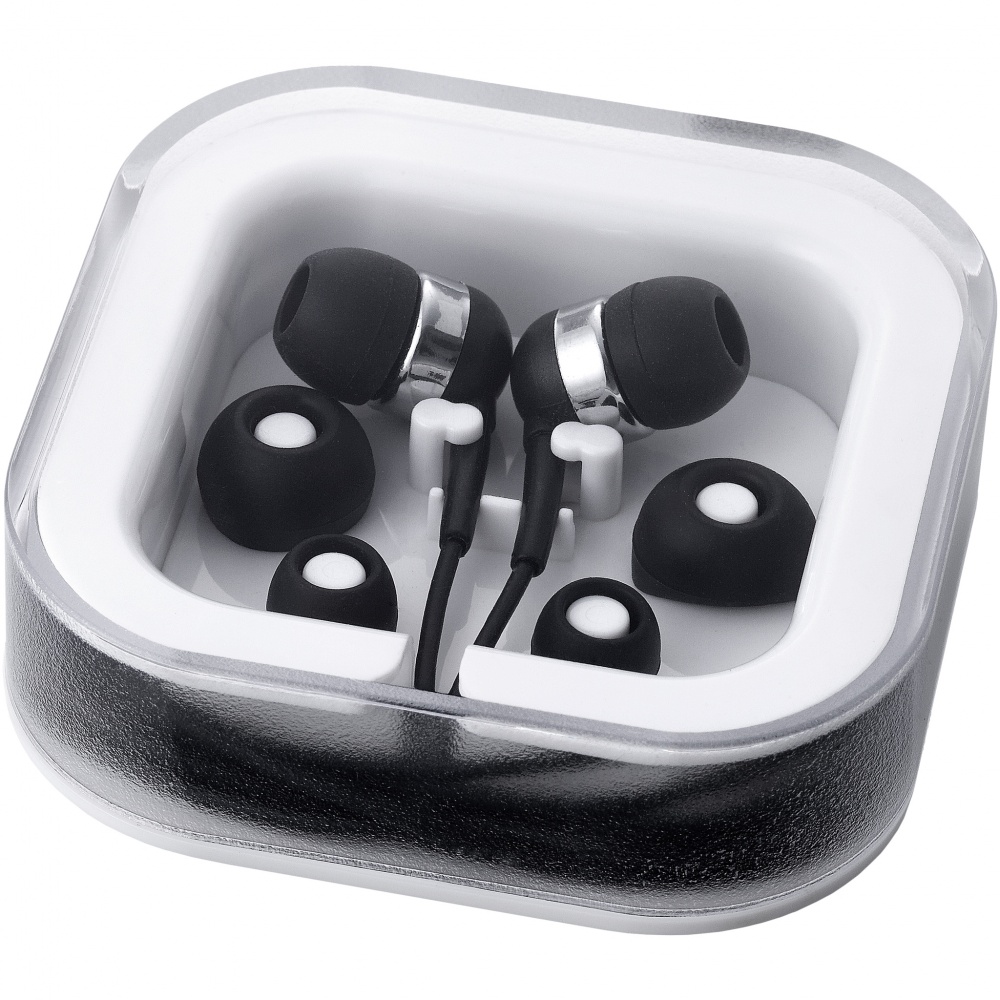 Logo trade advertising products picture of: Sargas earbuds, black