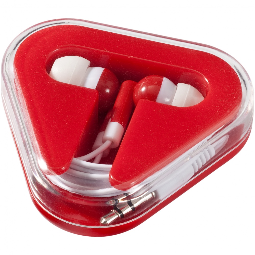 Logo trade advertising products picture of: Rebel earbuds, red