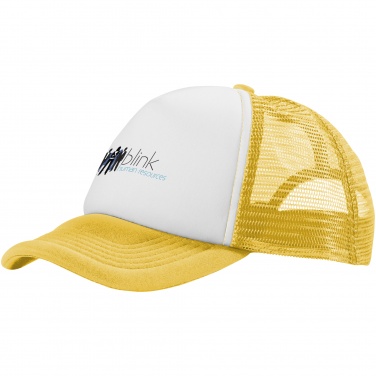 Logo trade promotional gifts image of: Trucker 5-panel cap, yellow