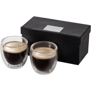 Logo trade promotional merchandise photo of: Boda 2-piece espresso set, clear