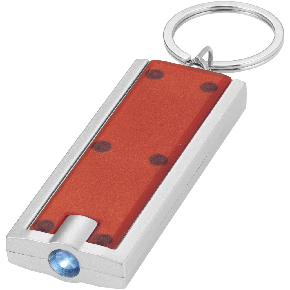 Logotrade promotional items photo of: Castor LED keychain light, red