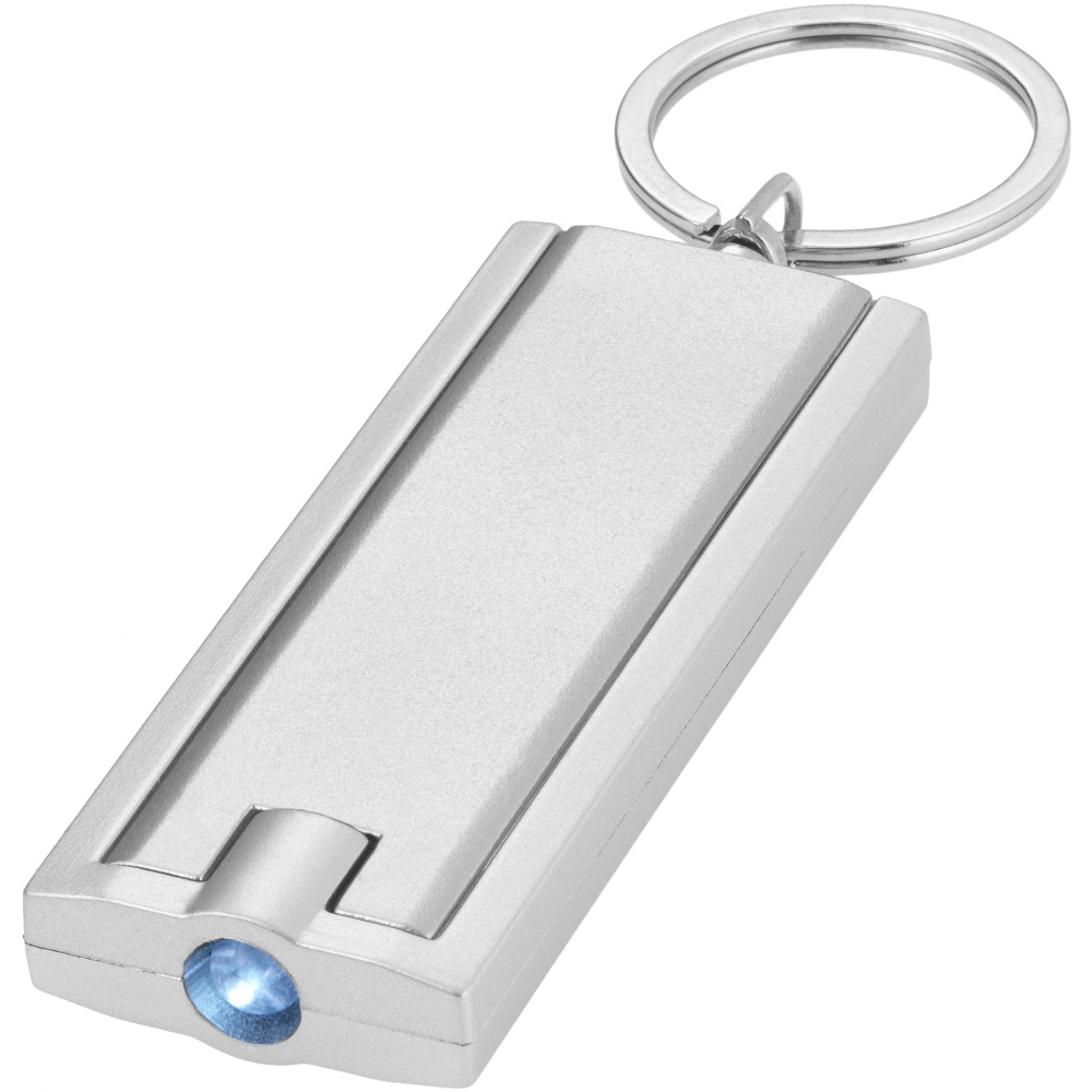 Logotrade promotional item image of: Castor LED keychain light, silver