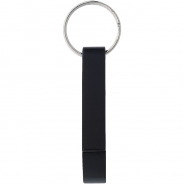 Logo trade advertising products picture of: Tao alu bottle and can opener key chain, black