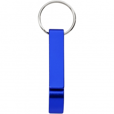 Logo trade promotional items image of: Tao alu bottle and can opener key chain, blue