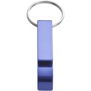Logotrade promotional products photo of: Tao alu bottle and can opener key chain, blue