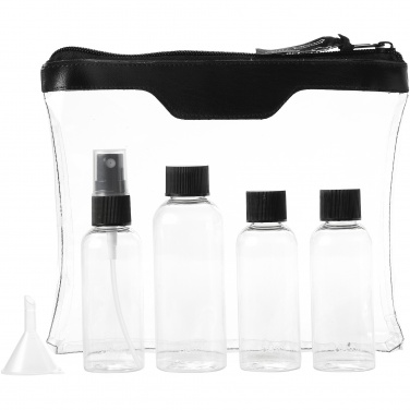 Logotrade advertising products photo of: Munich airline approved travel bottle set, black
