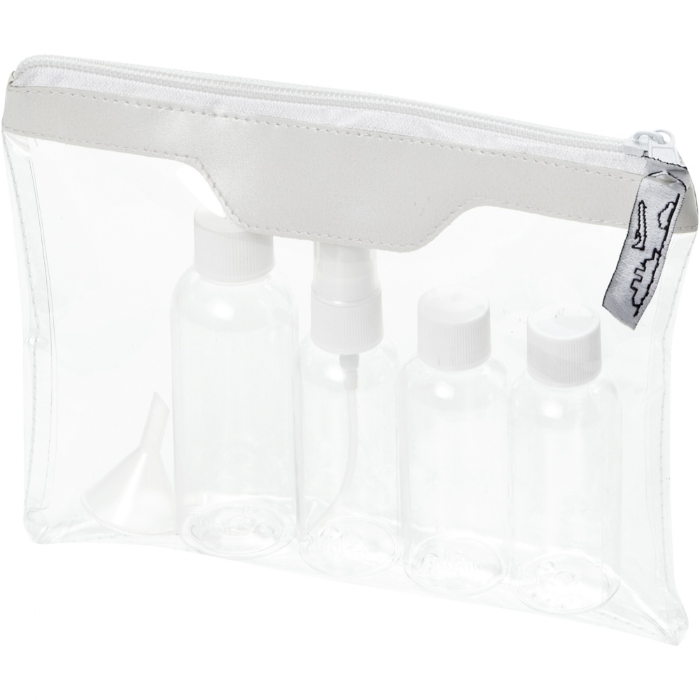 Logotrade corporate gifts photo of: Munich airline approved travel bottle set, white