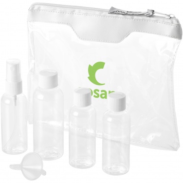 Logo trade promotional product photo of: Munich airline approved travel bottle set, white