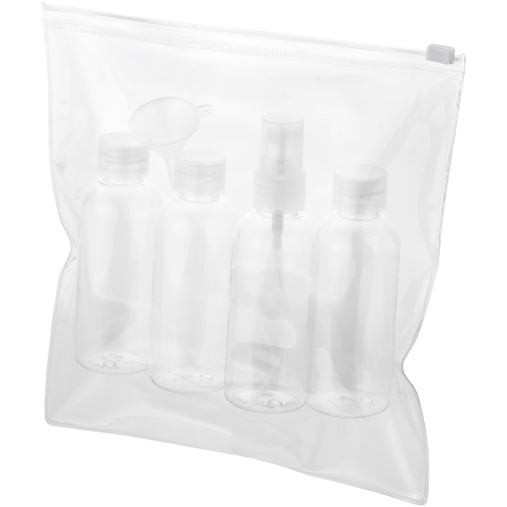 Logo trade business gift photo of: Tokyo airline approved travel bottle set, white