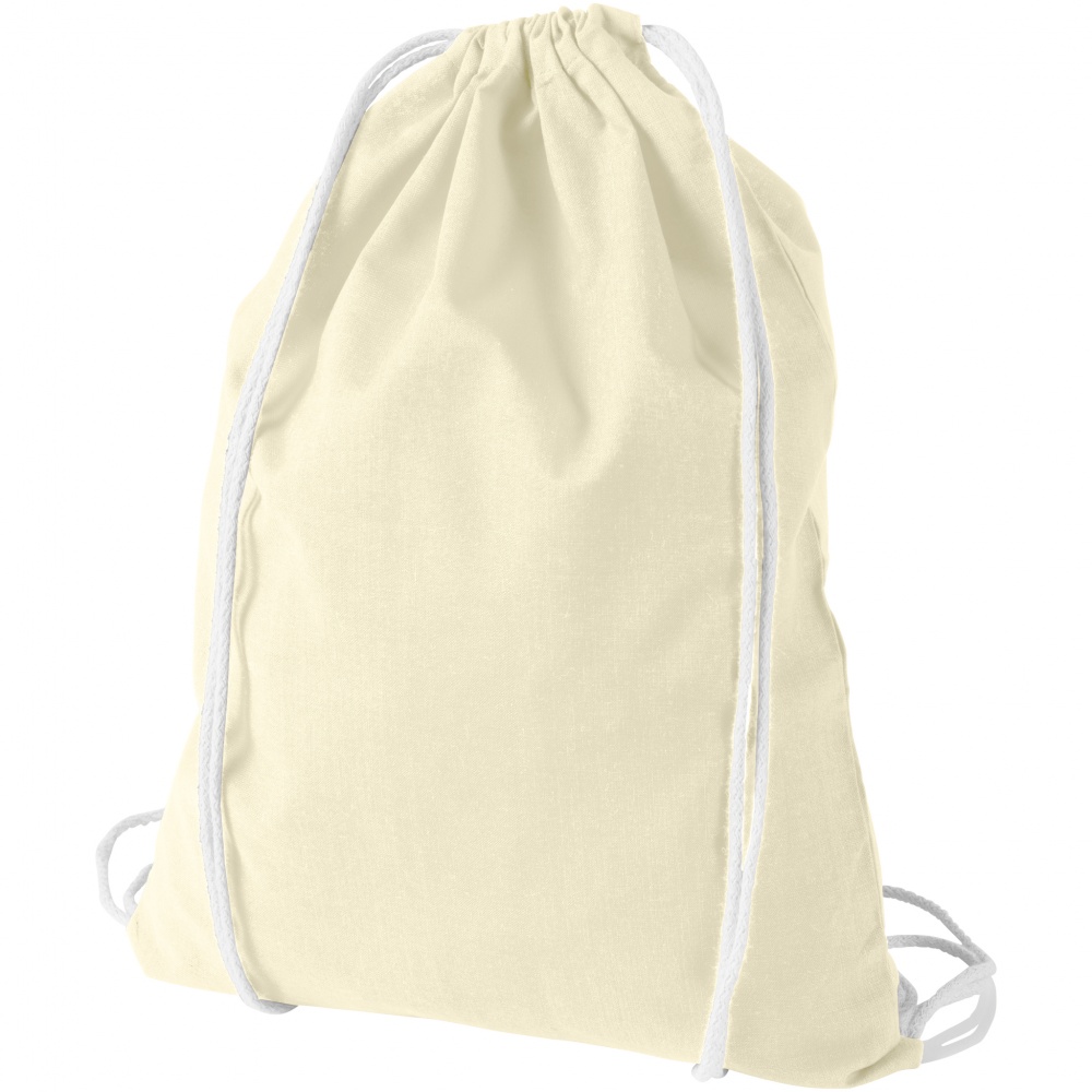 Logotrade corporate gift image of: Oregon cotton premium rucksack, natural white