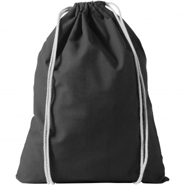 Logo trade promotional merchandise picture of: Oregon cotton premium rucksack, black