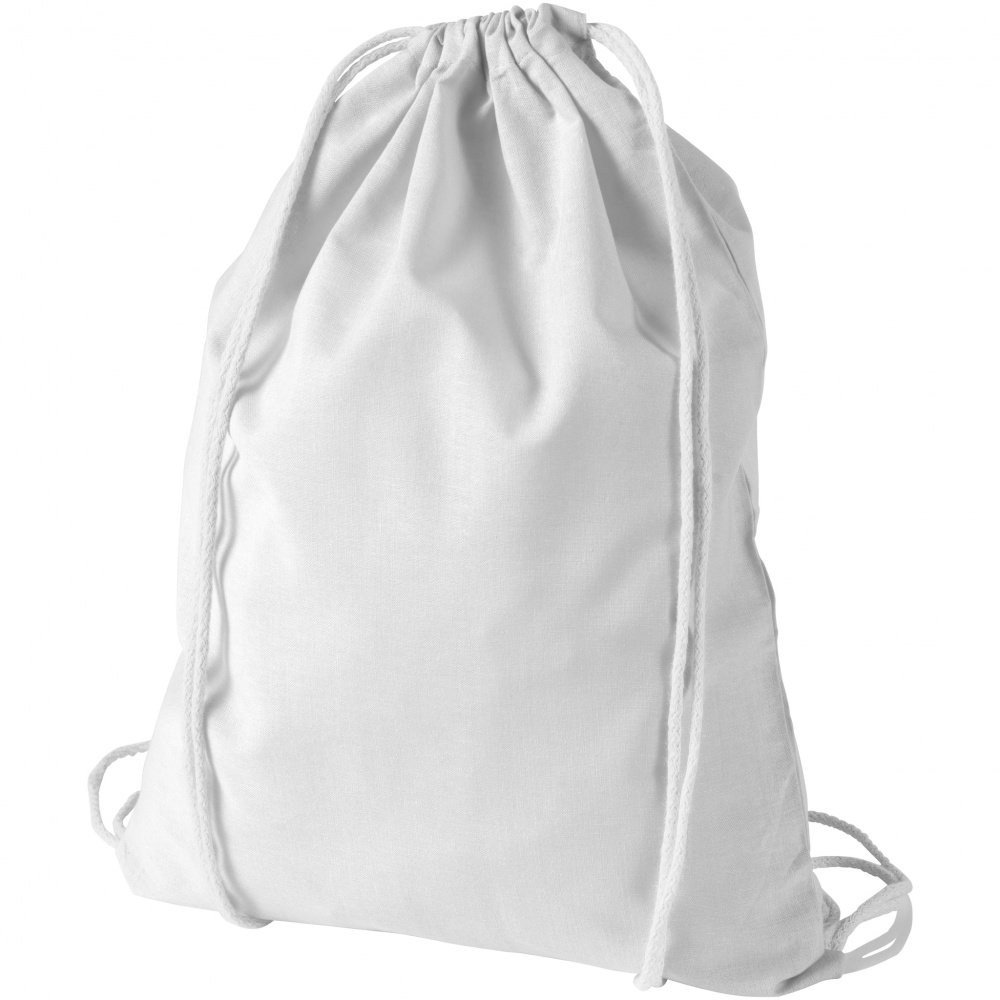 Logo trade promotional merchandise image of: Oregon cotton premium rucksack, light grey