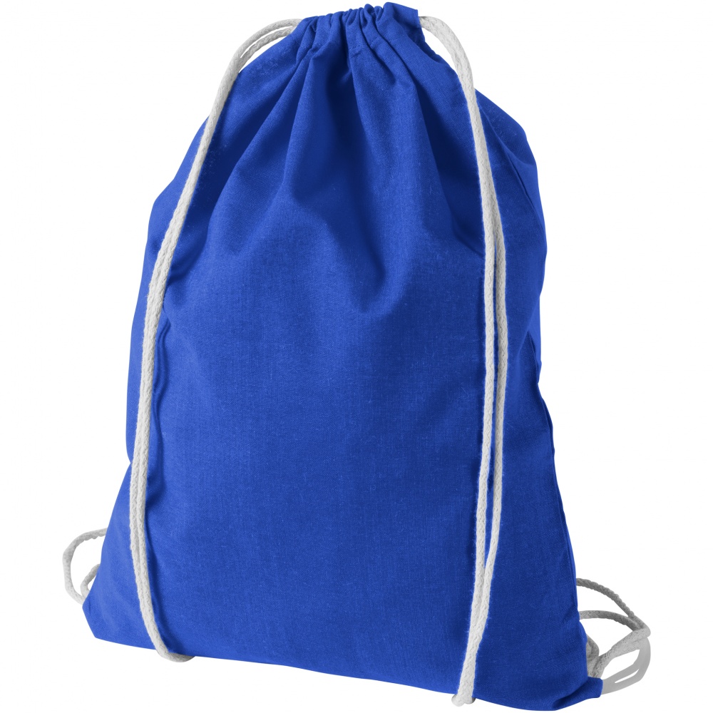 Logo trade promotional item photo of: Oregon cotton premium rucksack, blue
