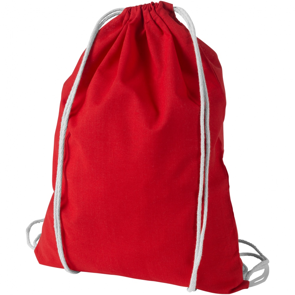 Logo trade advertising product photo of: Oregon cotton premium rucksack, red