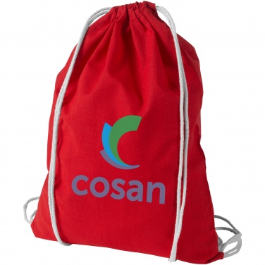 Logo trade promotional gifts image of: Oregon cotton premium rucksack, red