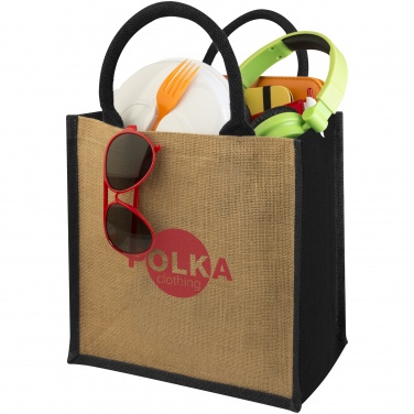 Logo trade promotional giveaways picture of: Chennai jute gift tote, black