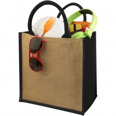 Logo trade promotional merchandise picture of: Chennai jute gift tote, black