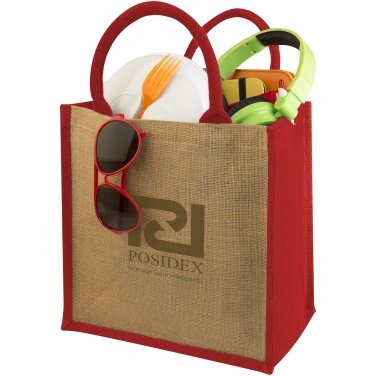 Logotrade promotional giveaway picture of: Chennai jute gift tote, red