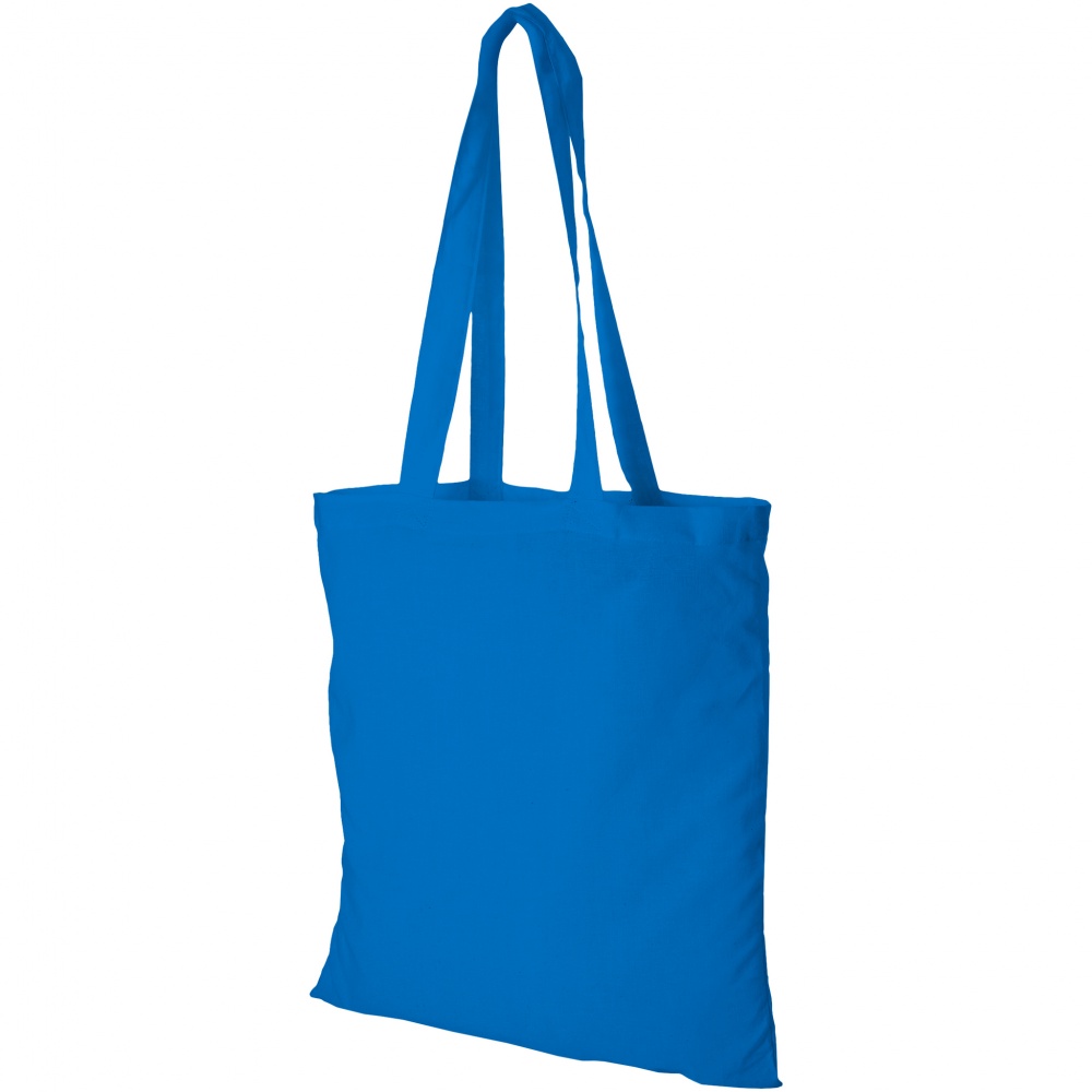 Logotrade business gift image of: Madras Cotton Tote, light blue